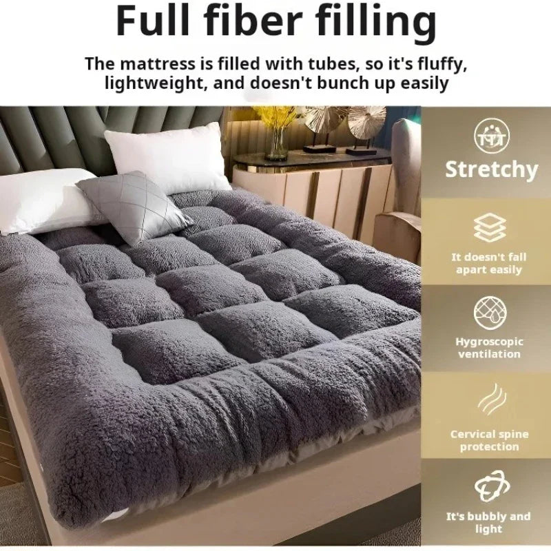 Newest Thickened Warm Lamb Wool Mattress Tatami Mattress Student Dormitory Mattress Non-Slip Foldable for Bedroom Sofa Bed 매트리스