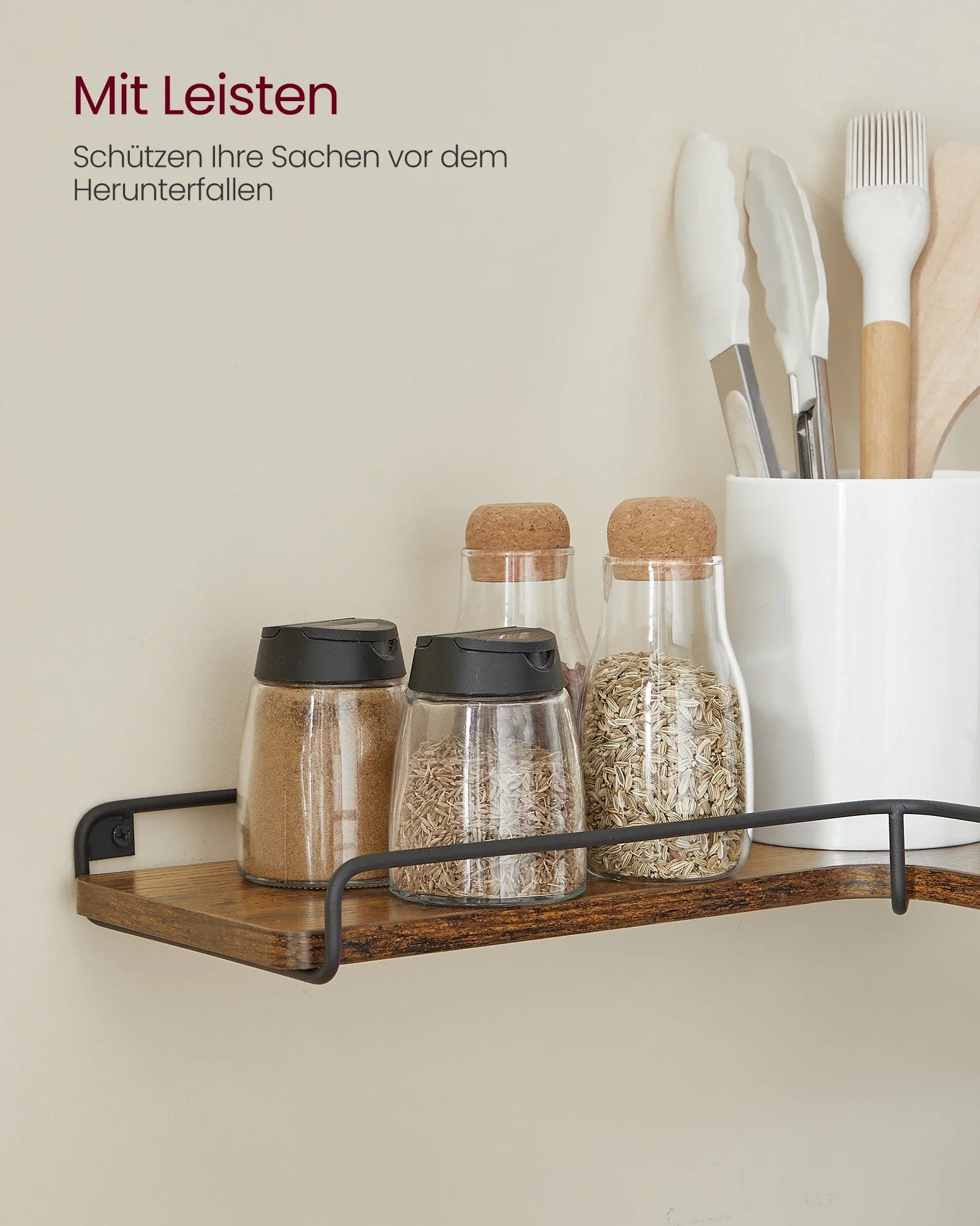 VASAGLE L-shaped corner shelf set of 2 wall shelf industrial design wall shelves for living room bedroom kitchen