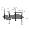 Mesa de Centro de Cristal de 3 Niveles, Mesa de Café Moderna con Espacio de Almacenamiento. Mesa Auxiliar para Sala de Estar, Balcón, Terraza, Jardín, Oficina