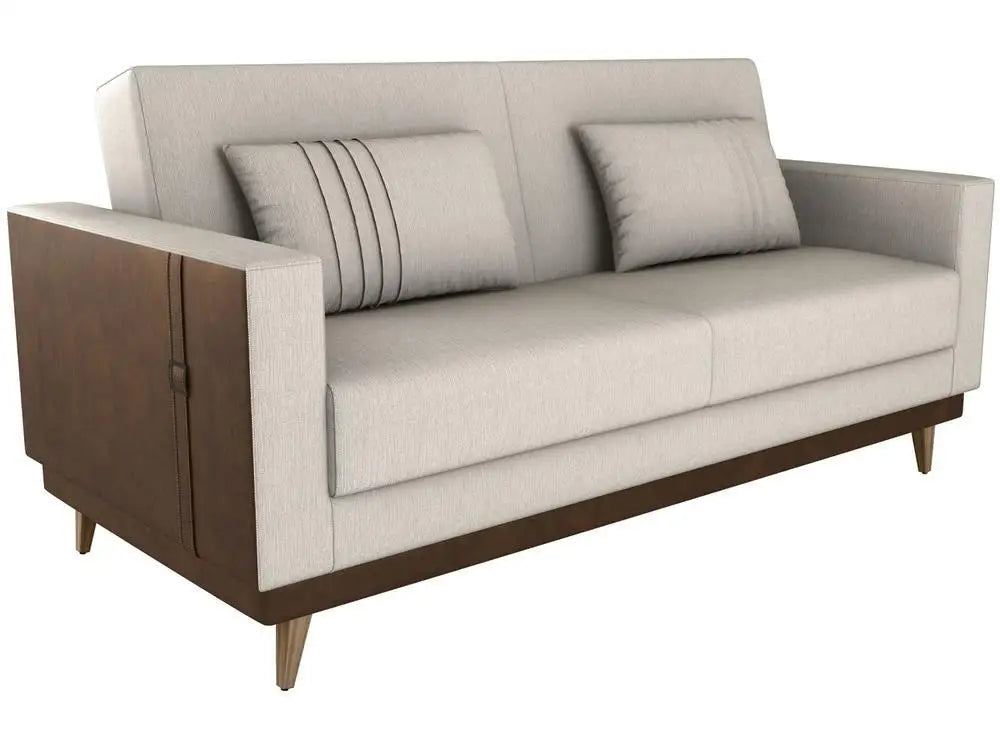 Sofa Bed 3 Places Couple Reclining Linen Matrix Esther