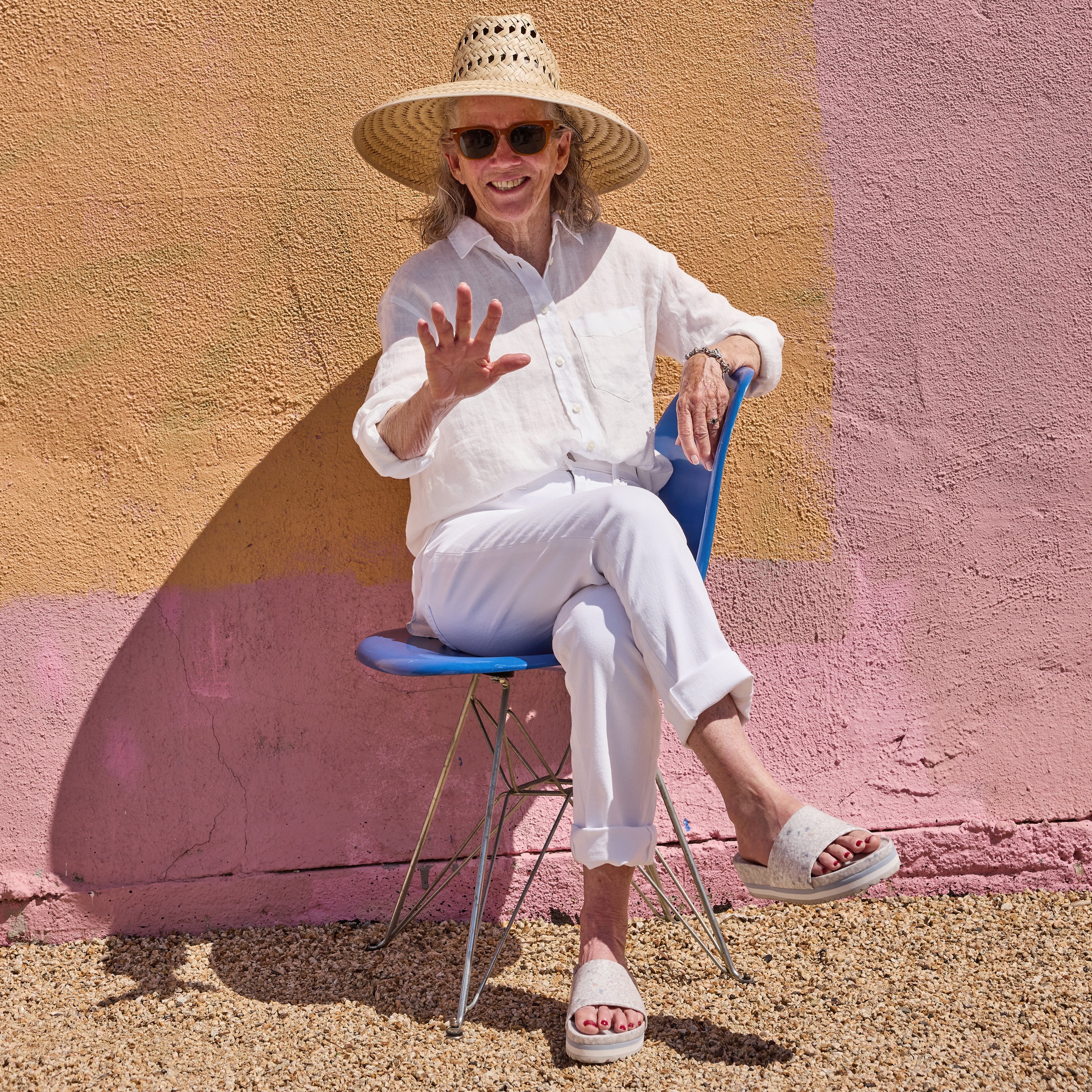 Plataforma East Beach Slide - Vaquero Descolorido