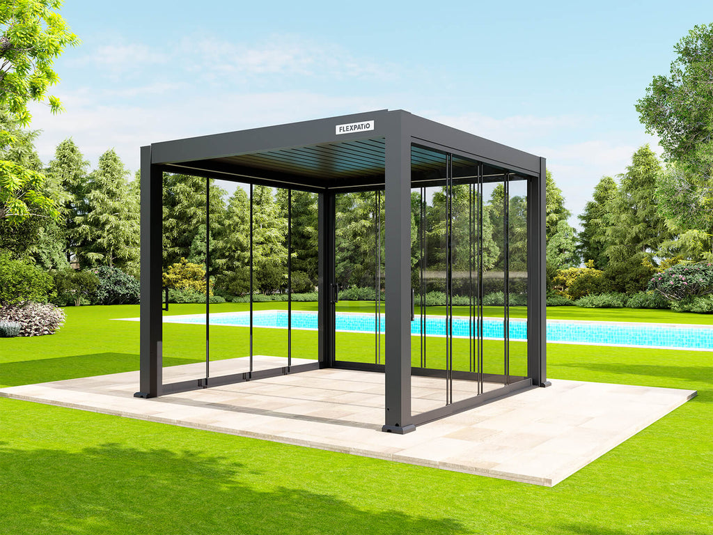 Glass Doors for Gen 1 Pergola (Square handle)