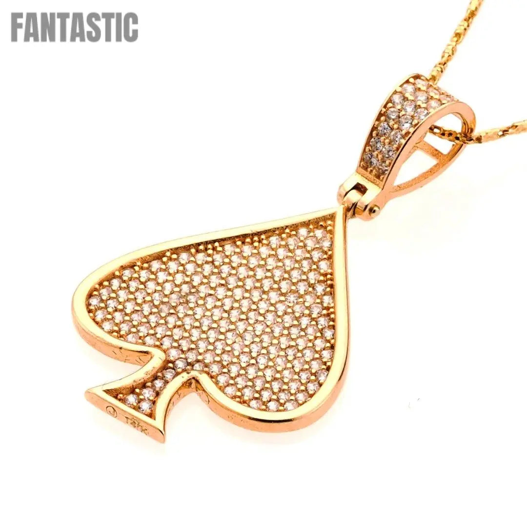 Colgante Pala Como Símbolo | Oro 14K Con Circonita