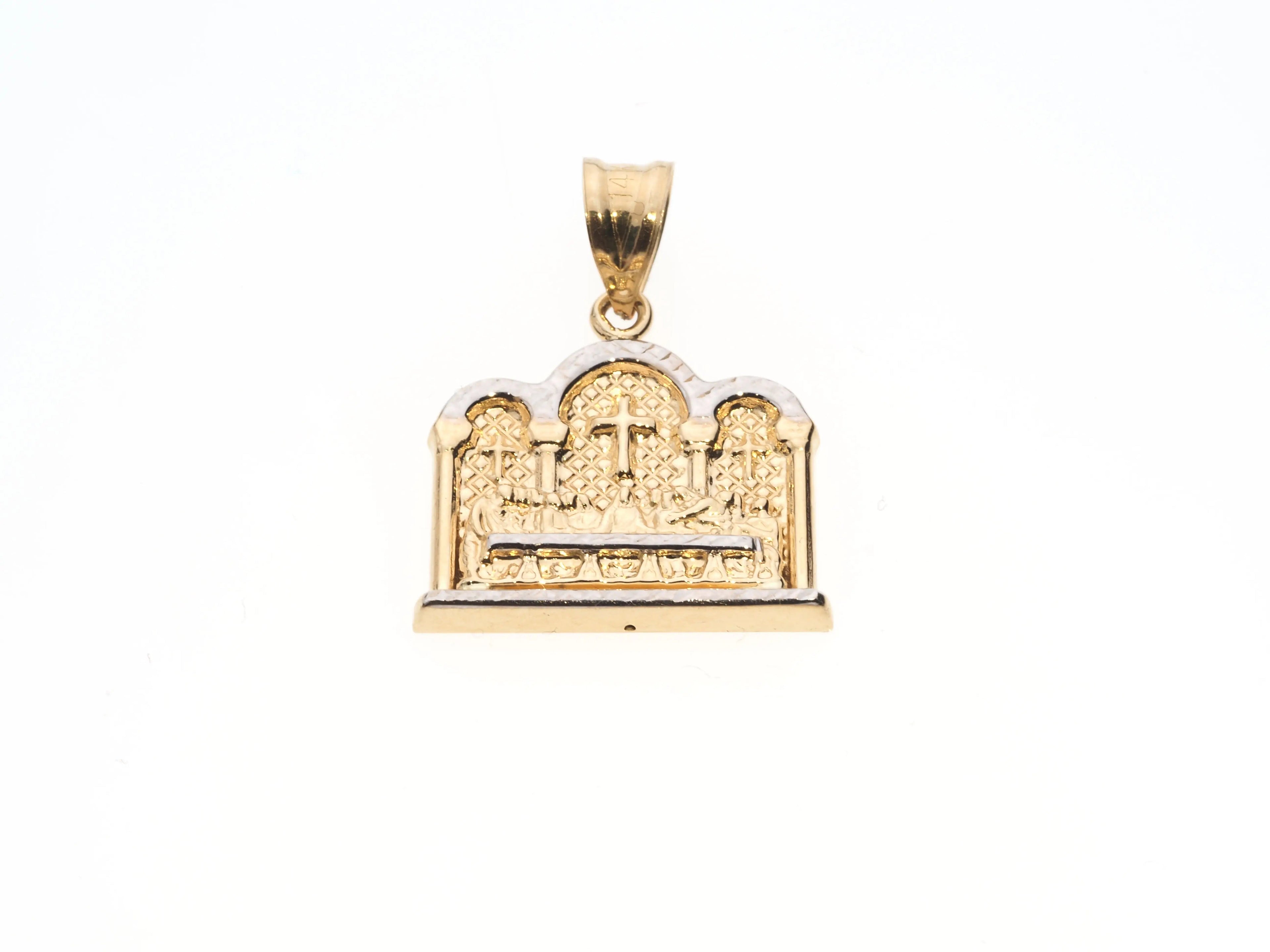 Colgante Cuadrado La Última Cena | Oro de 14K