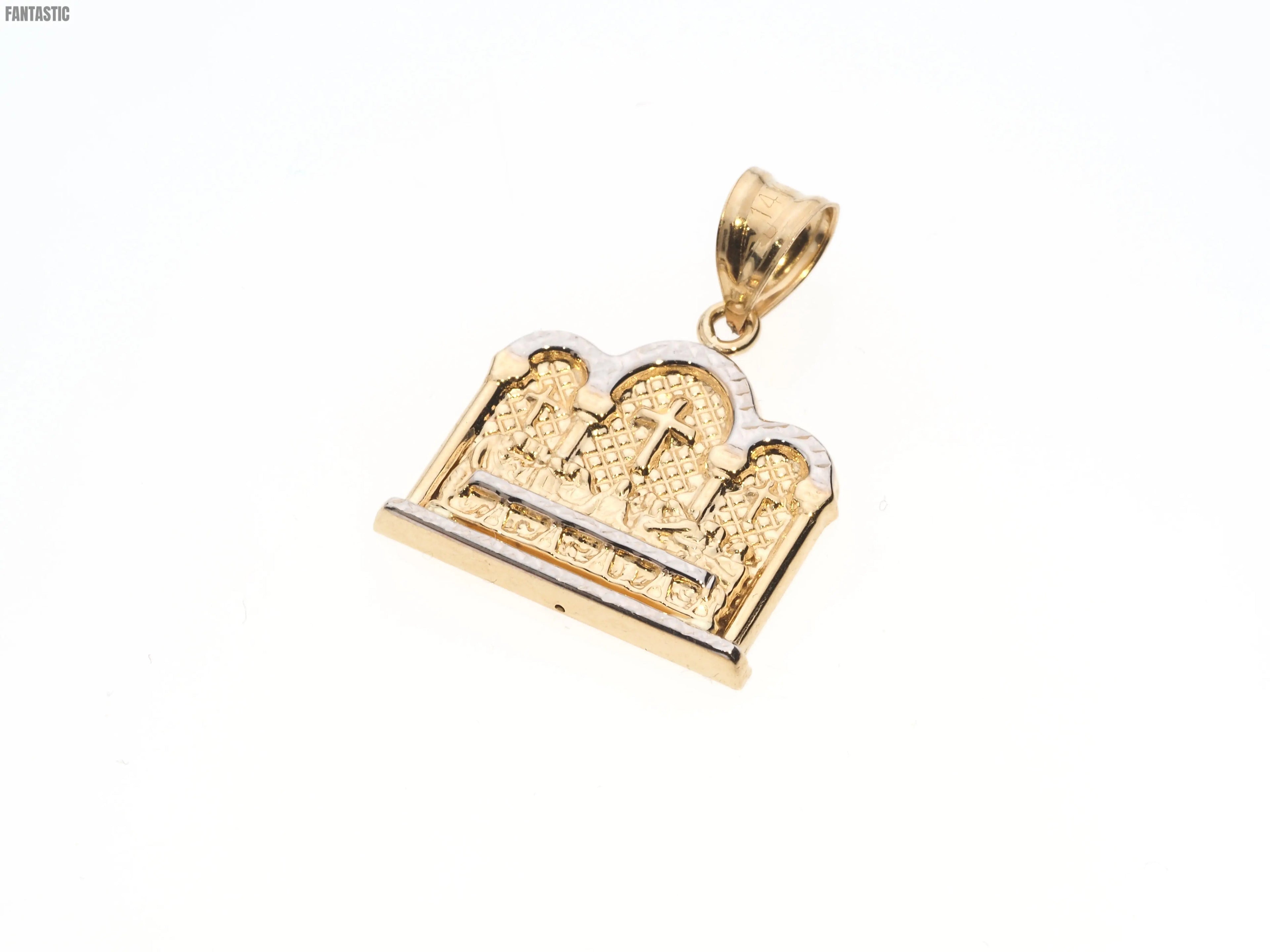 Colgante Cuadrado La Última Cena | Oro de 14K