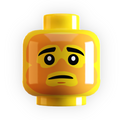 Sunburnt Minifig Head made using LEGO part