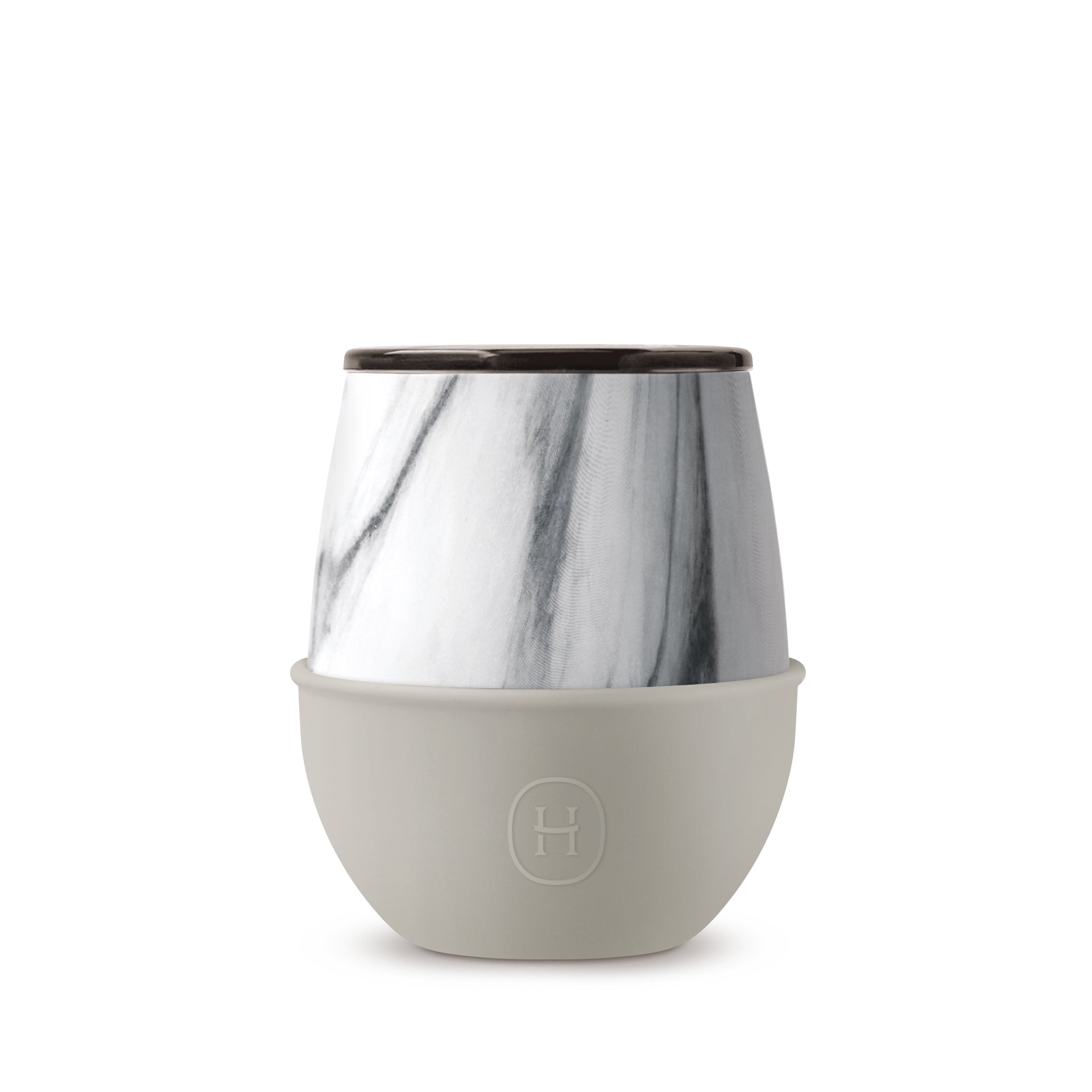 White Marble Tumbler-Eucalyptus 8 OZ