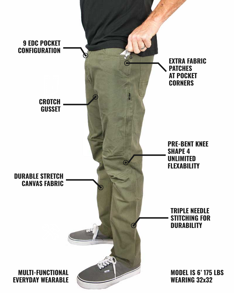 Pantalones de corte estándar Trailblazer - Verde olivo oscuro