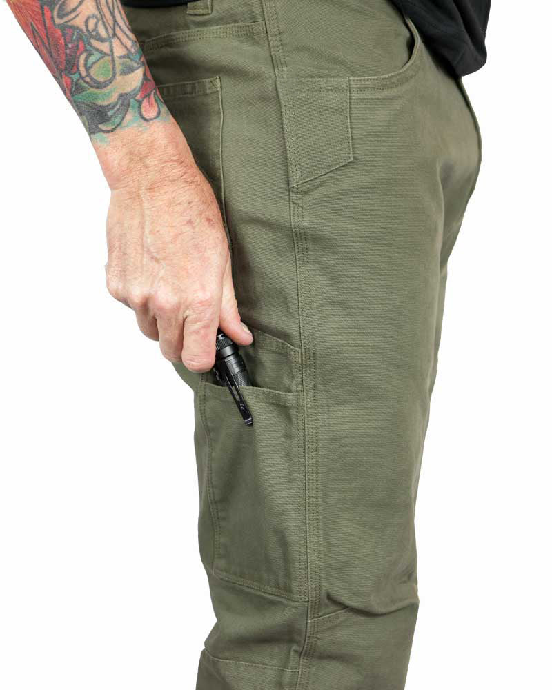 Pantalones Trailblazer Corte Entallado - Oliva Oscuro
