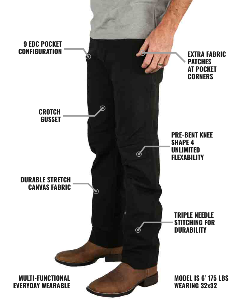 Pantalones Trailblazer de corte estándar - NEGRO