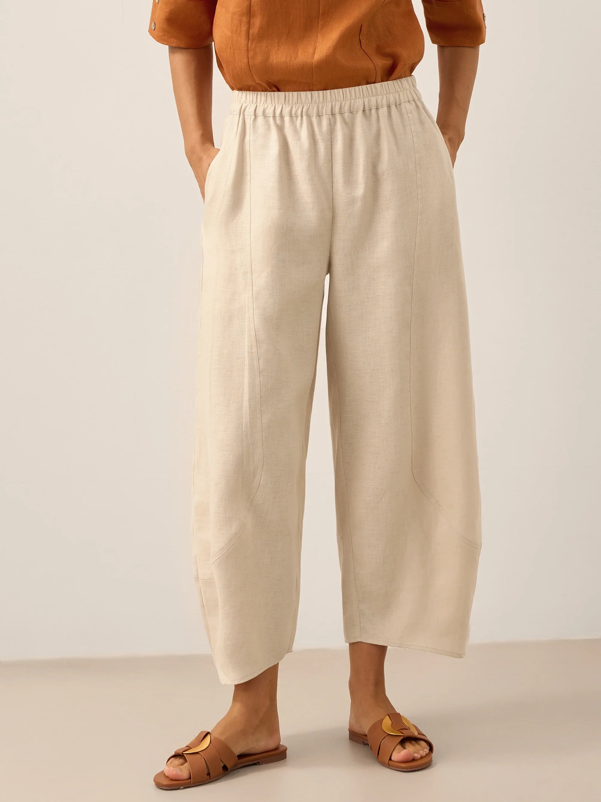 Pantalones Clásicos Tobilleros ZOE 100% Lino