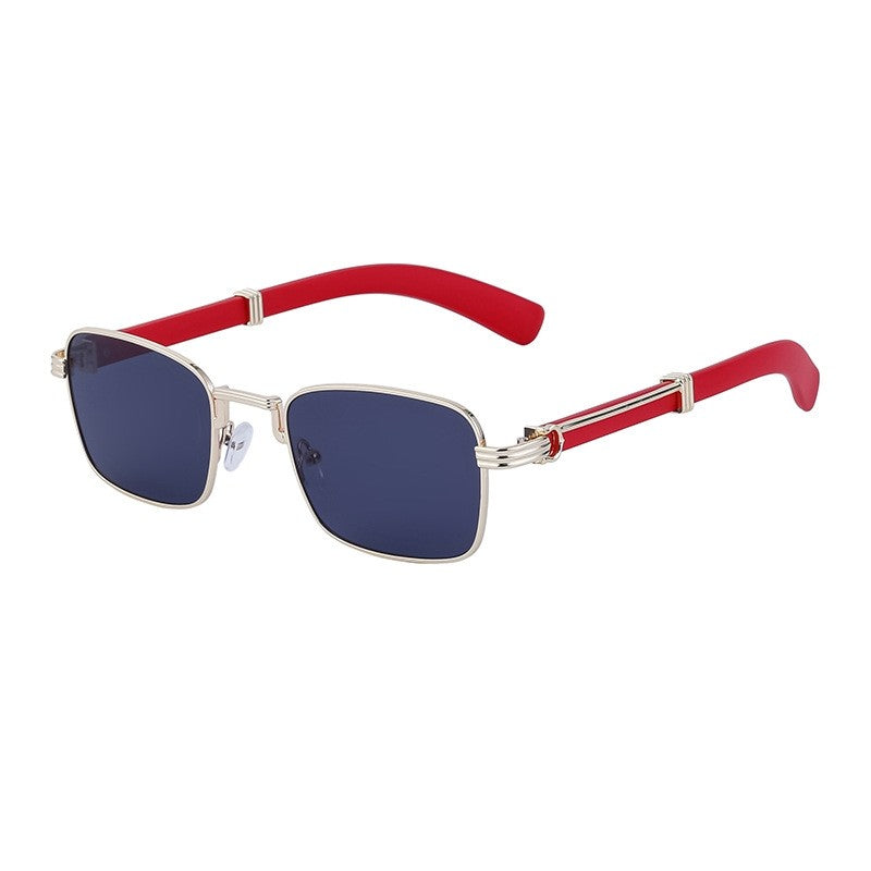 Men's Retro Wood Grain Pattern Sunglasses