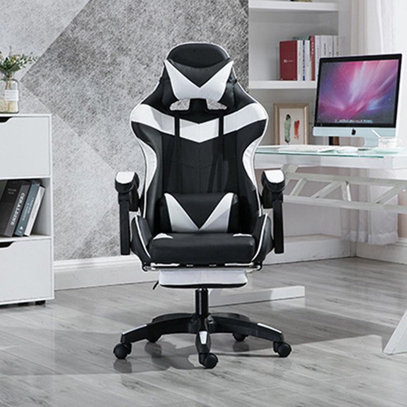 Silla de Ordenador Internet Café Competición Asiento de Coche de Carreras Gaming Casero Ancla en Vivo