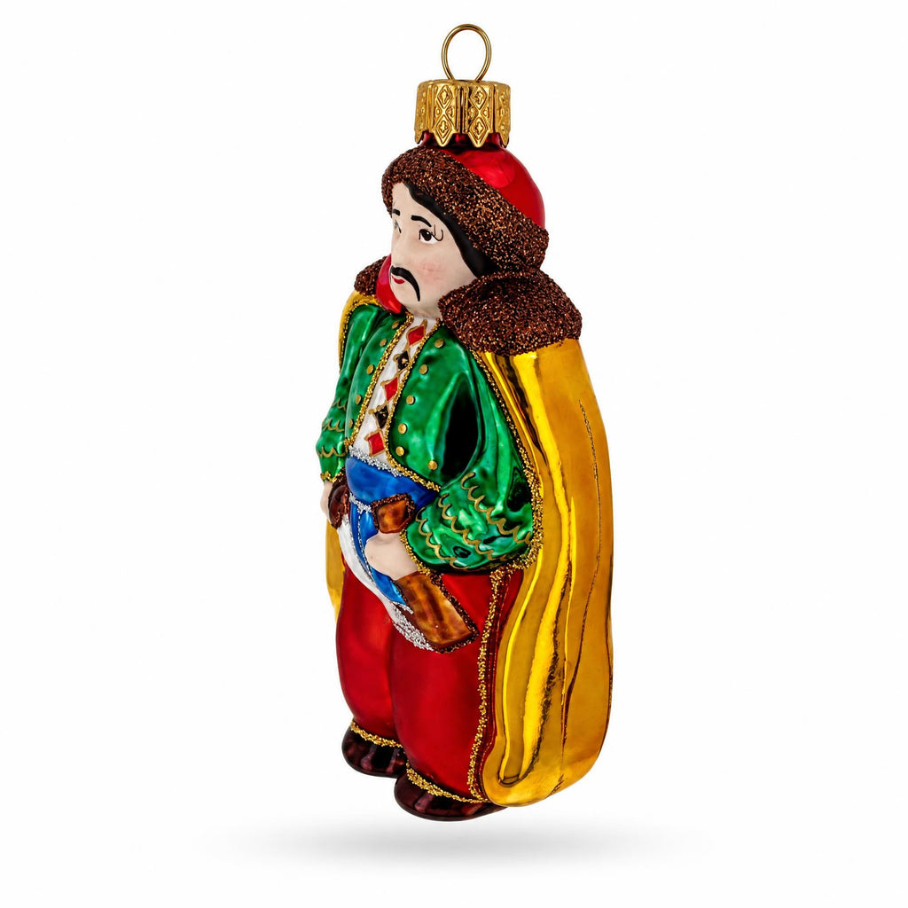 Ukrainian Cossack Glass Christmas Ornament