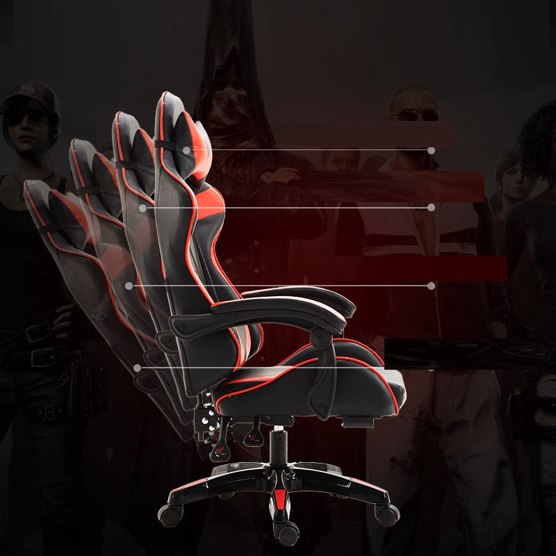 Silla de Ordenador Internet Café Competición Asiento de Coche de Carreras Gaming Casero Ancla en Vivo