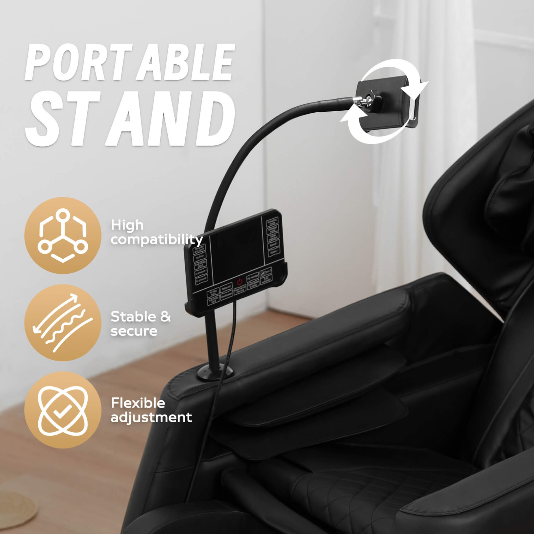 Sillón de masaje de gravedad cero Airvana Nocturne de cuerpo completo con reposapiés retráctil (SAK40593)