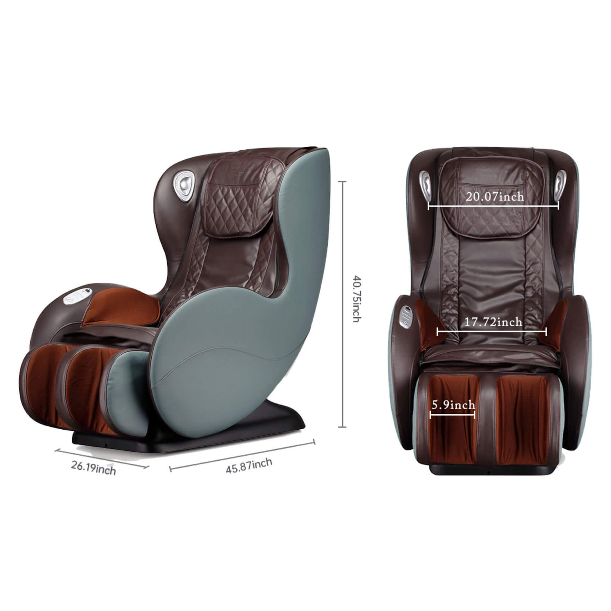 Sillón reclinable de masaje de gravedad cero Airvana Luxe SL-Track de cuerpo completo con Shiatsu y altavoz Bluetooth [GR8526] (SAK57394)