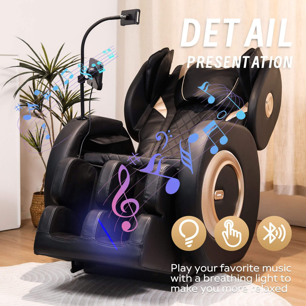 Sillón Reclinable De Masaje Automático De Gravedad Cero Airvana Tranquil Con Presión De Aire Corporal Completa (SAK76018)