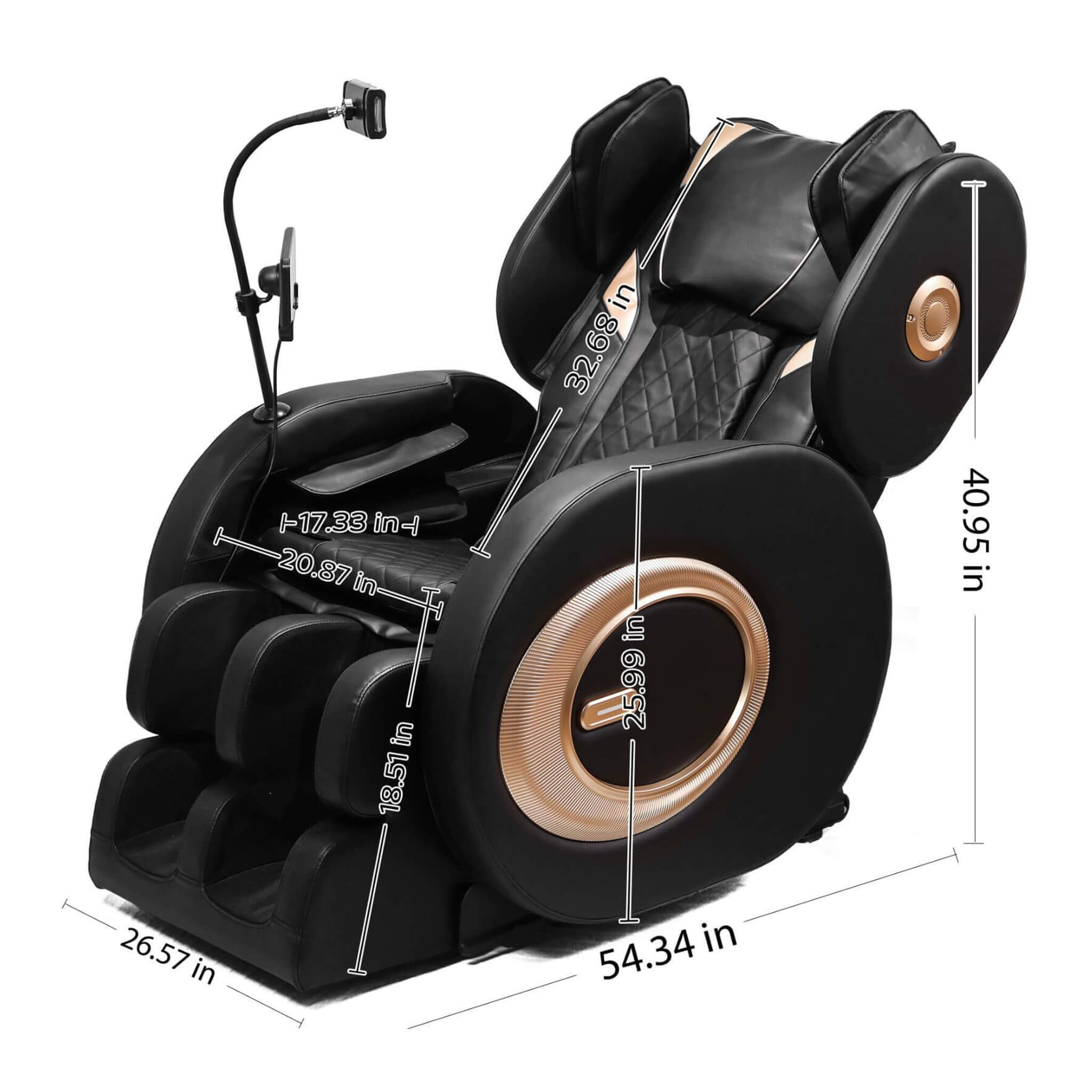 Sillón Reclinable De Masaje Automático De Gravedad Cero Airvana Tranquil Con Presión De Aire Corporal Completa (SAK76018)