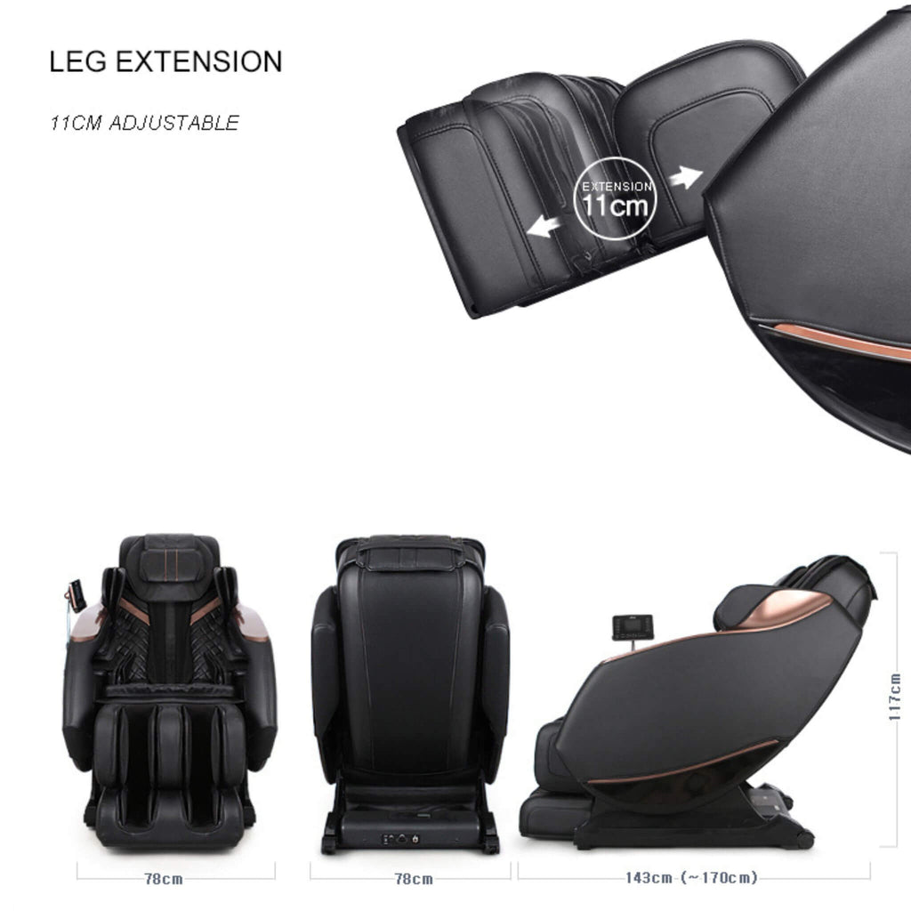Sillón de masaje Shiatsu de cuerpo completo, gravedad cero, con calor y control por voz Airvana Zenith (SAK93154)