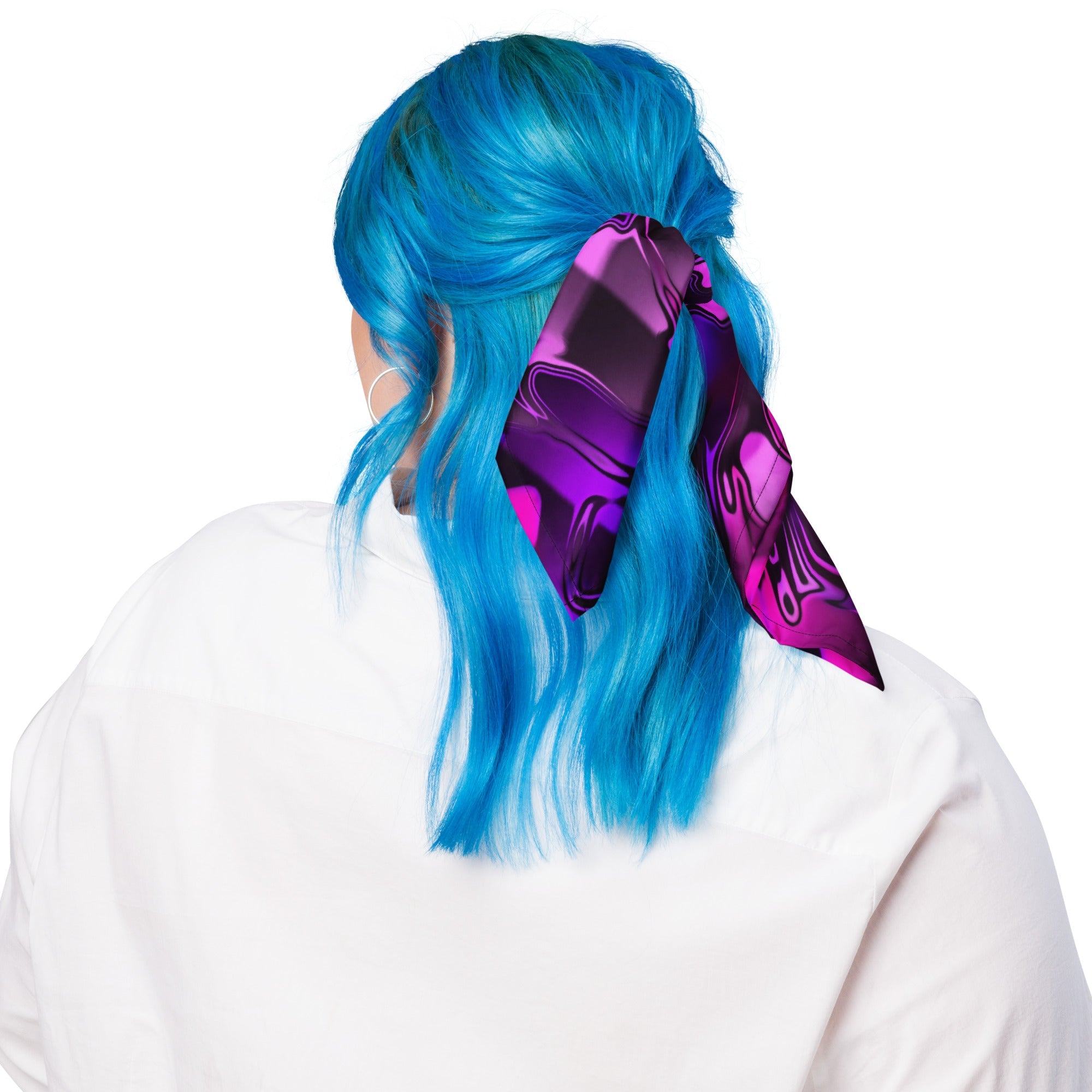 Bandana de Rave con Fundido Cromático Rosa y Morado