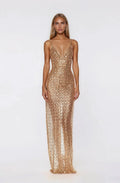 Allegra Sequin Maxi Dress - Gold