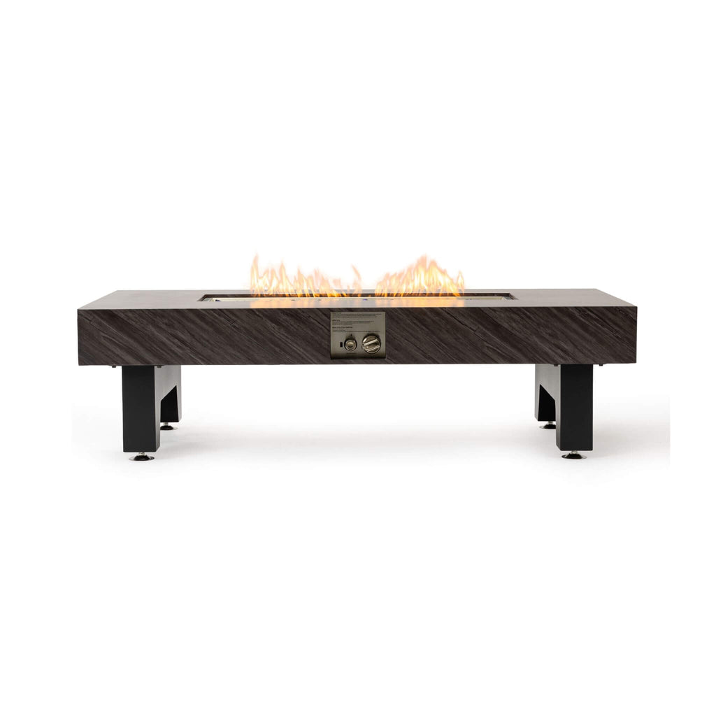 Mesa fogonera exterior moderna de propano Alora de 54 pulgadas con cubierta impermeable (SAK42628)