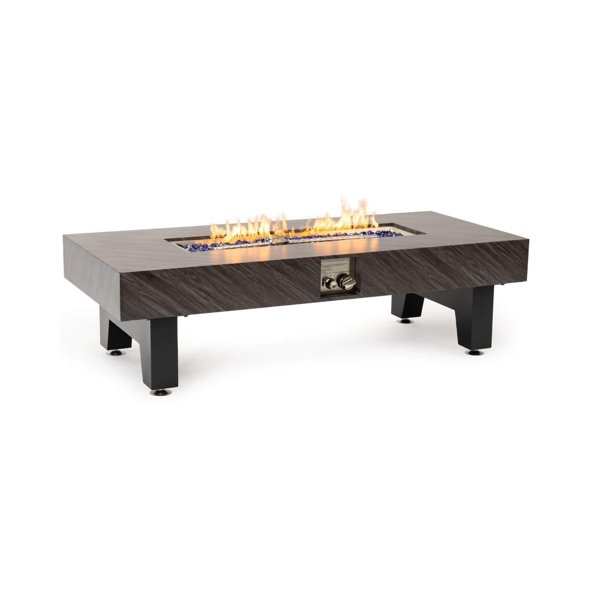 Mesa fogonera exterior moderna de propano Alora de 54 pulgadas con cubierta impermeable (SAK42628)