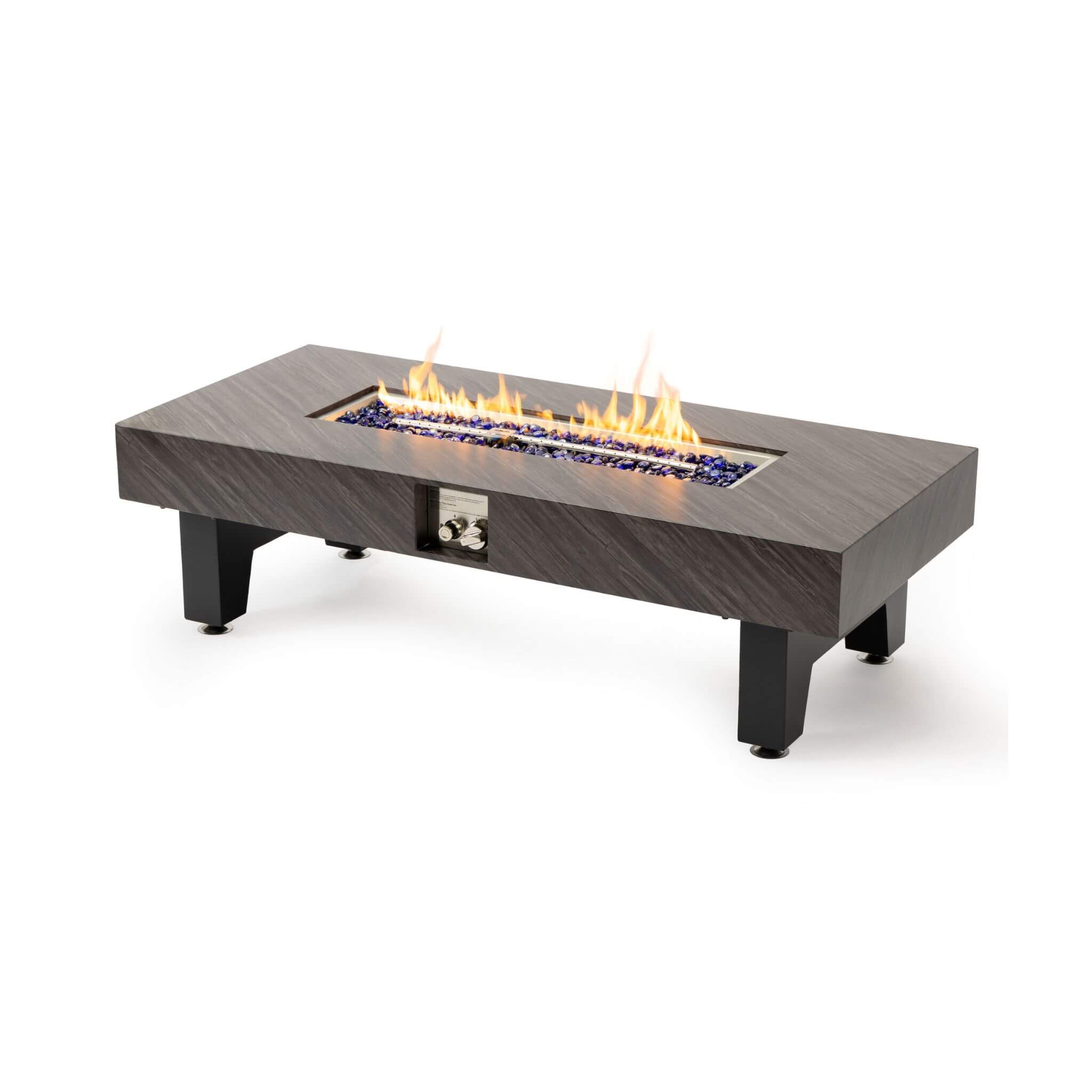 Mesa fogonera exterior moderna de propano Alora de 54 pulgadas con cubierta impermeable (SAK42628)