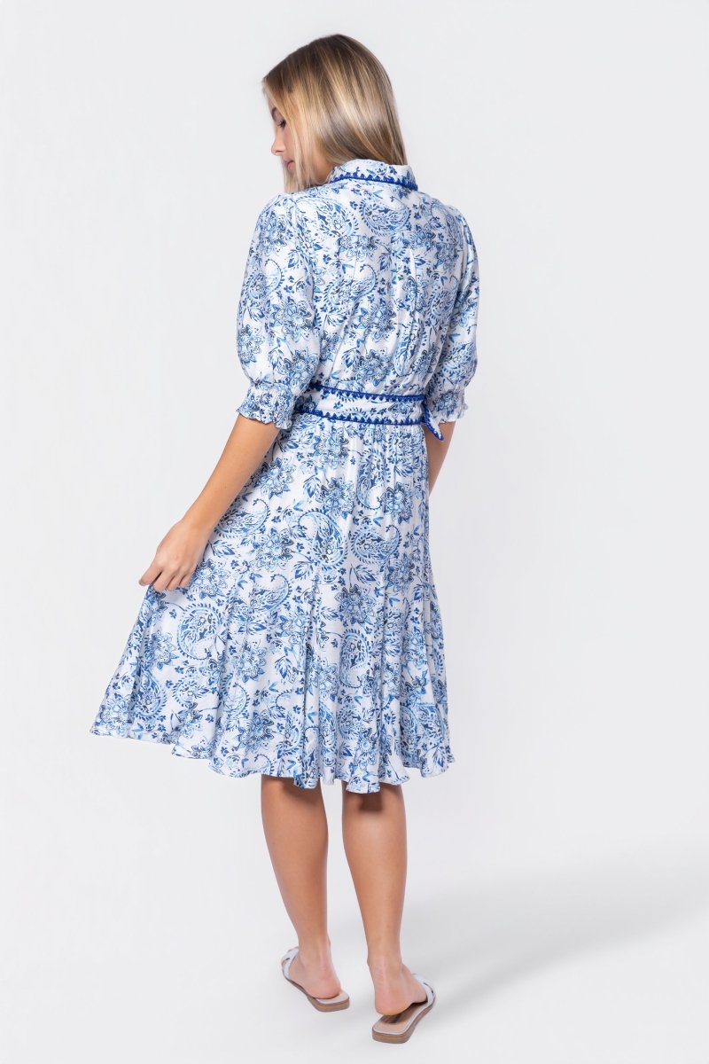 Analia Dress 42" (Blue Pattern)