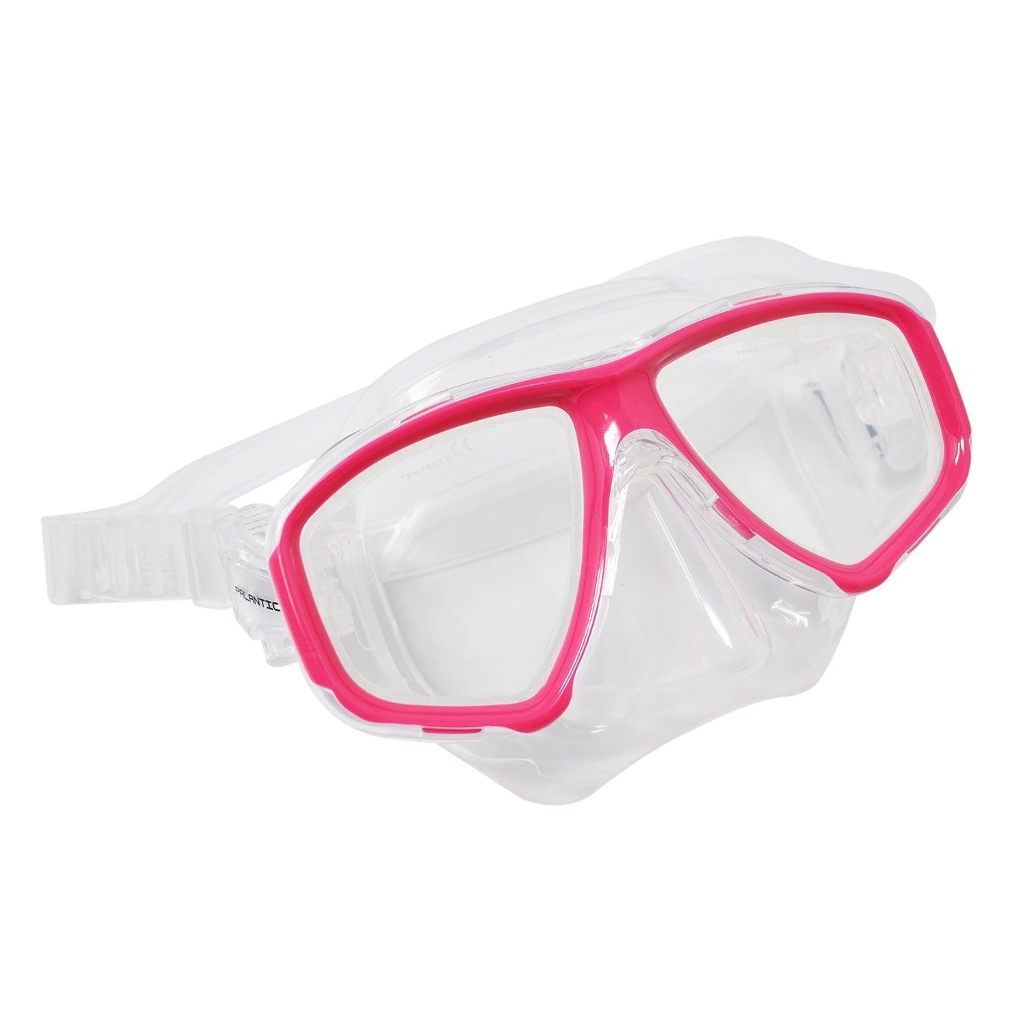 Palantic M36 Solid Pink/Clear Silicone RX Farsighted Full Lenses Dive/Snorkeling Mask