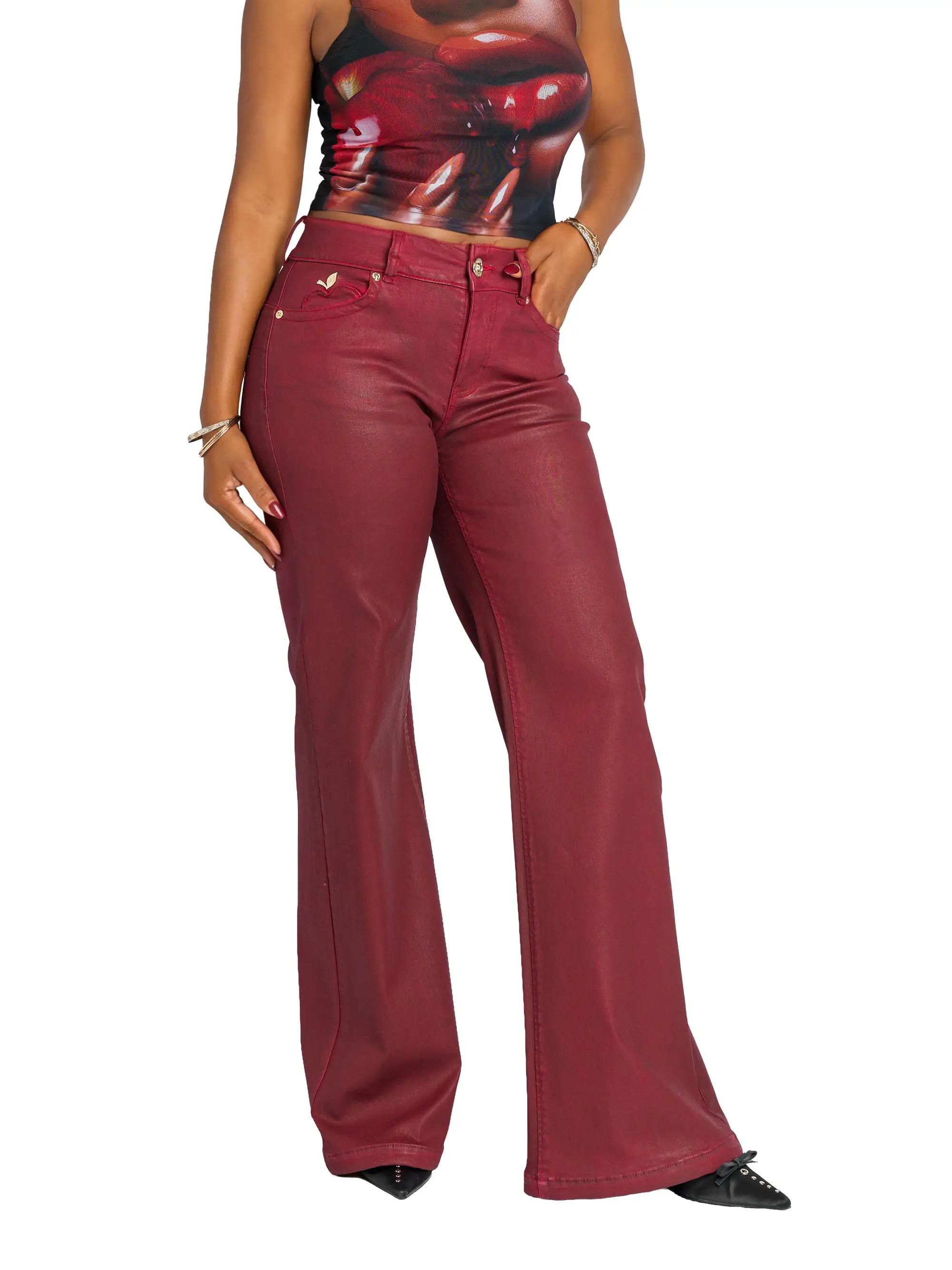 Vaquero de tiro bajo y pierna ancha - Red Delicious