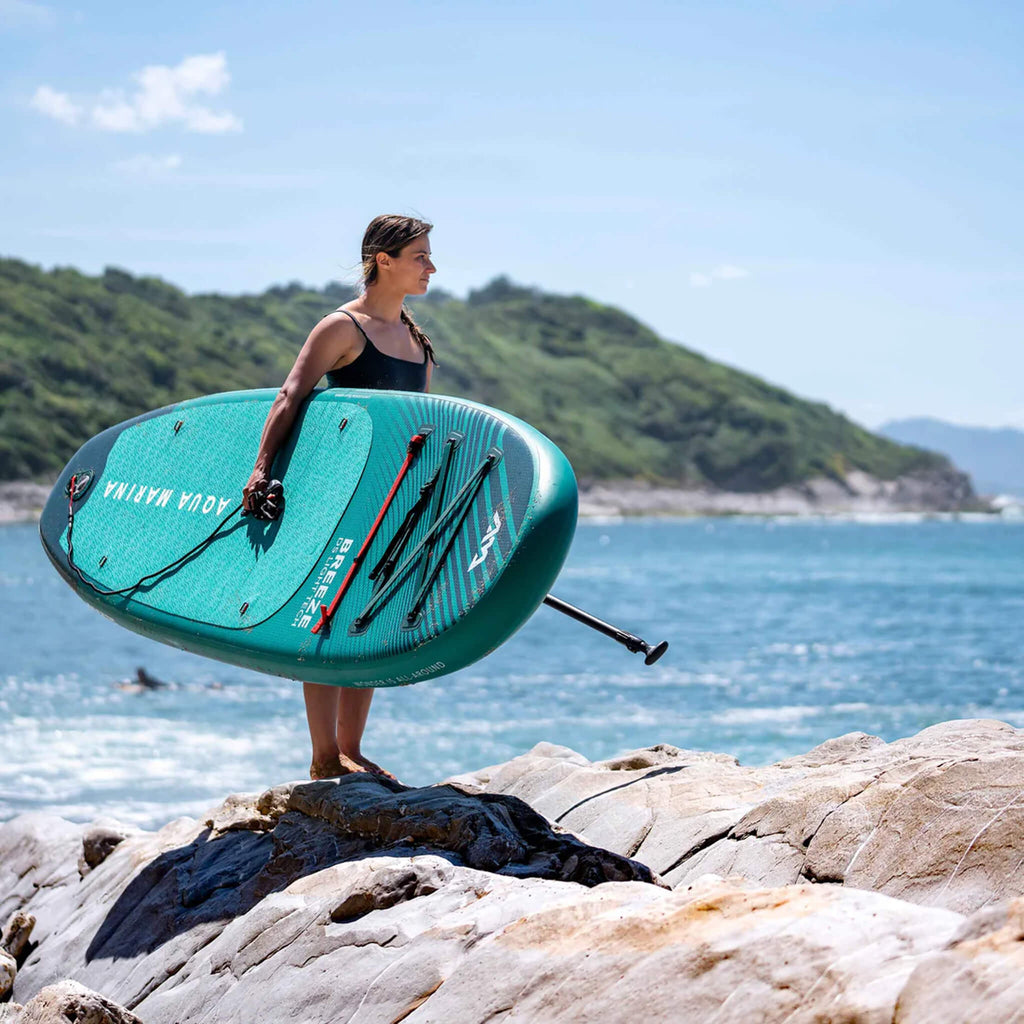 Aqua Marina Breeze 9FT Verde Compacto SUP Hinchable con Tecnología Drop Stitch Light [BT-23BRP] (SAK68745)