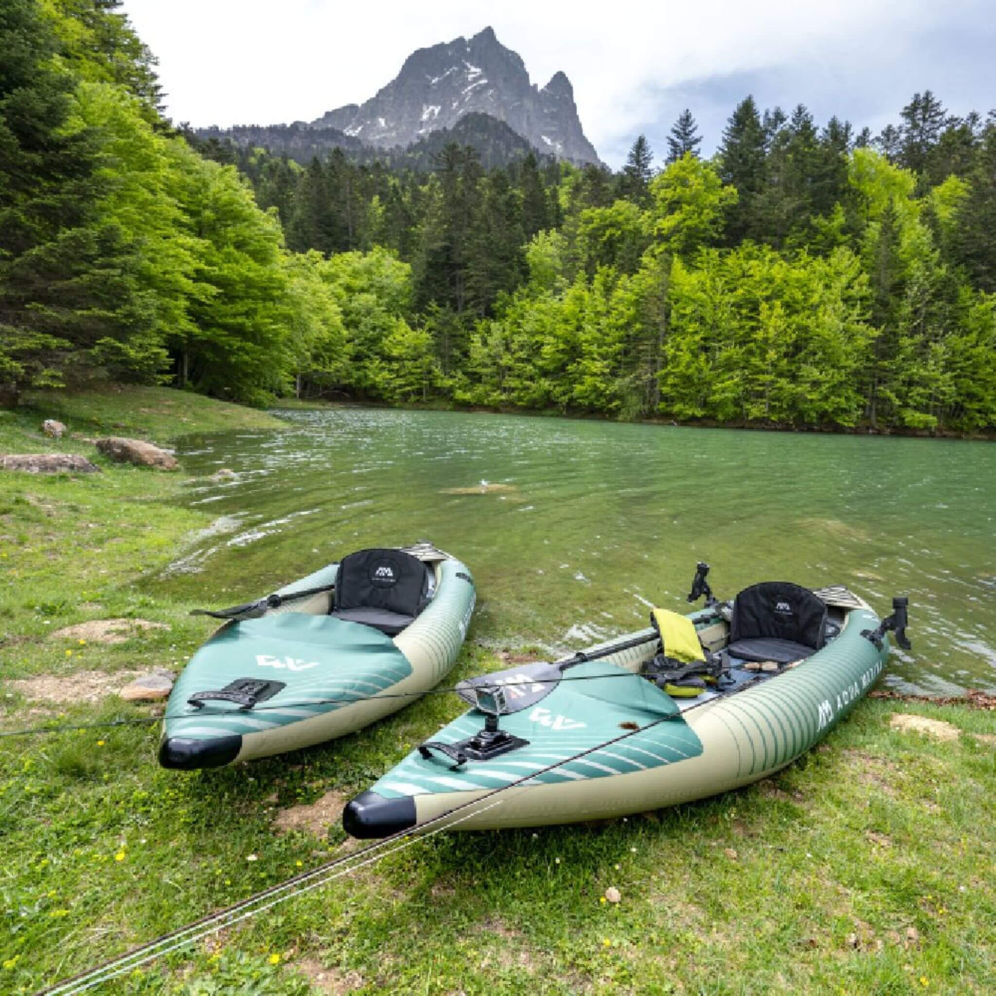 Kayak de pesca Aqua Marina Caliber 13FT con asiento de pesca plegable [remo excluido] [CA-398] (SAK23467)