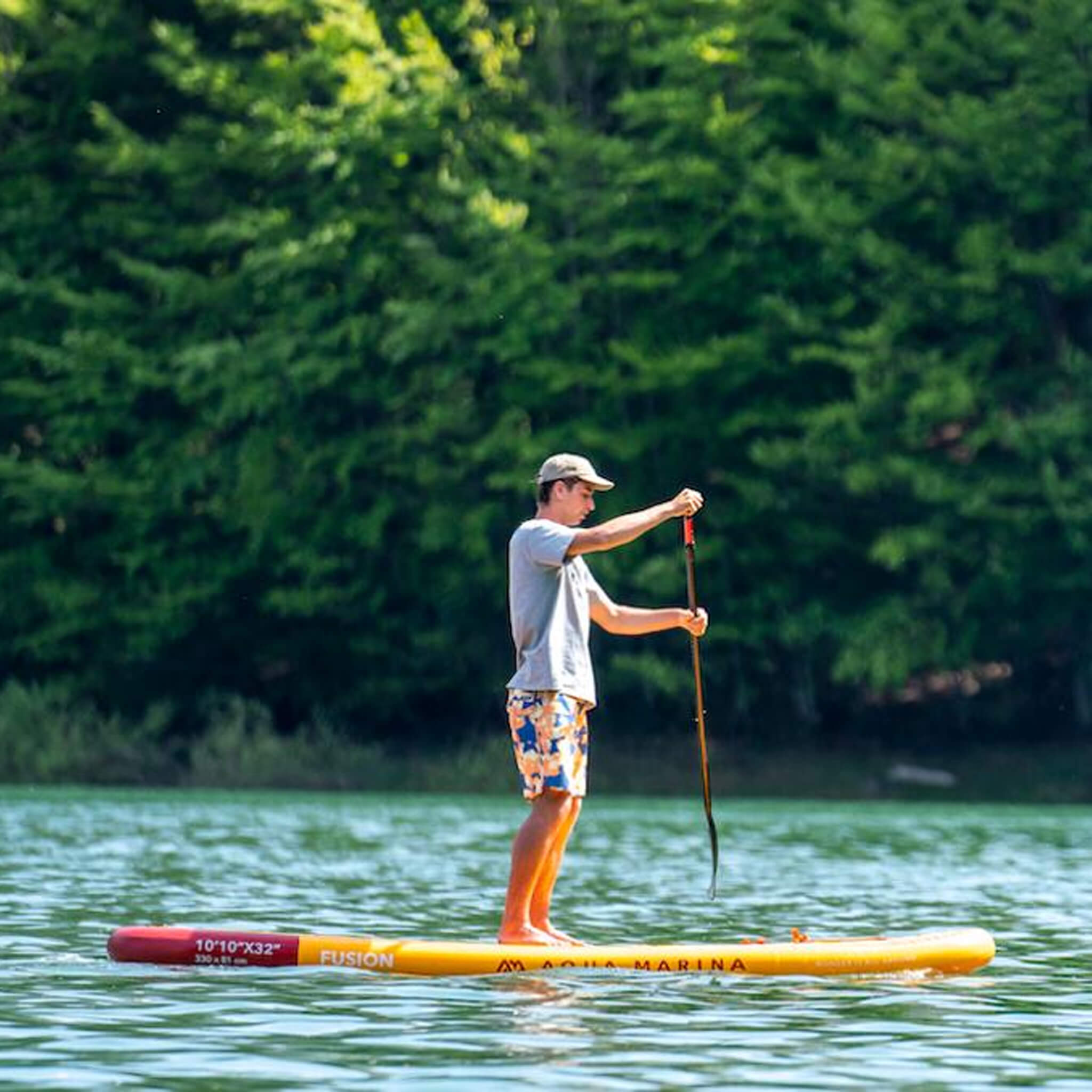 Aqua Marina Fusion 10FT Tabla de Paddle Surf All-Around Premium con Capas de Riel de PVC Duradero y Almohadilla de EVA Ranurada [BT-23FUP] (SAK37195)