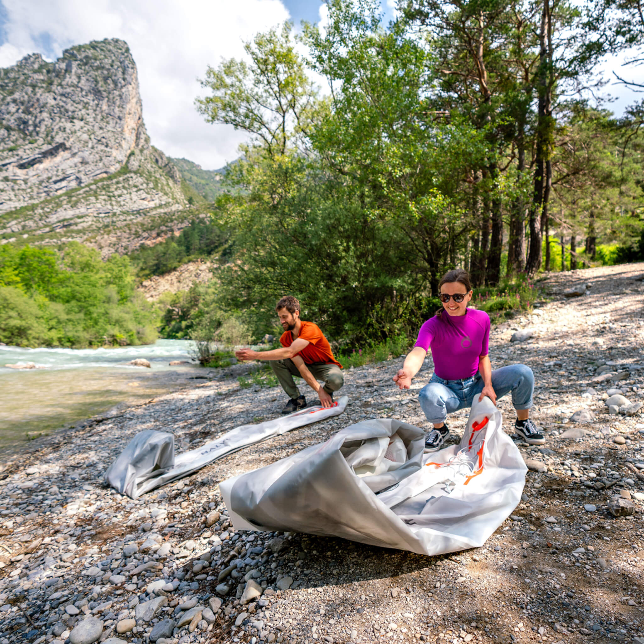 Kayak Aqua Marina Halve Ultra-Light Packayak™ para 2 personas con plataforma DWF [Excluye remo] [HA-398] (SAK41876)