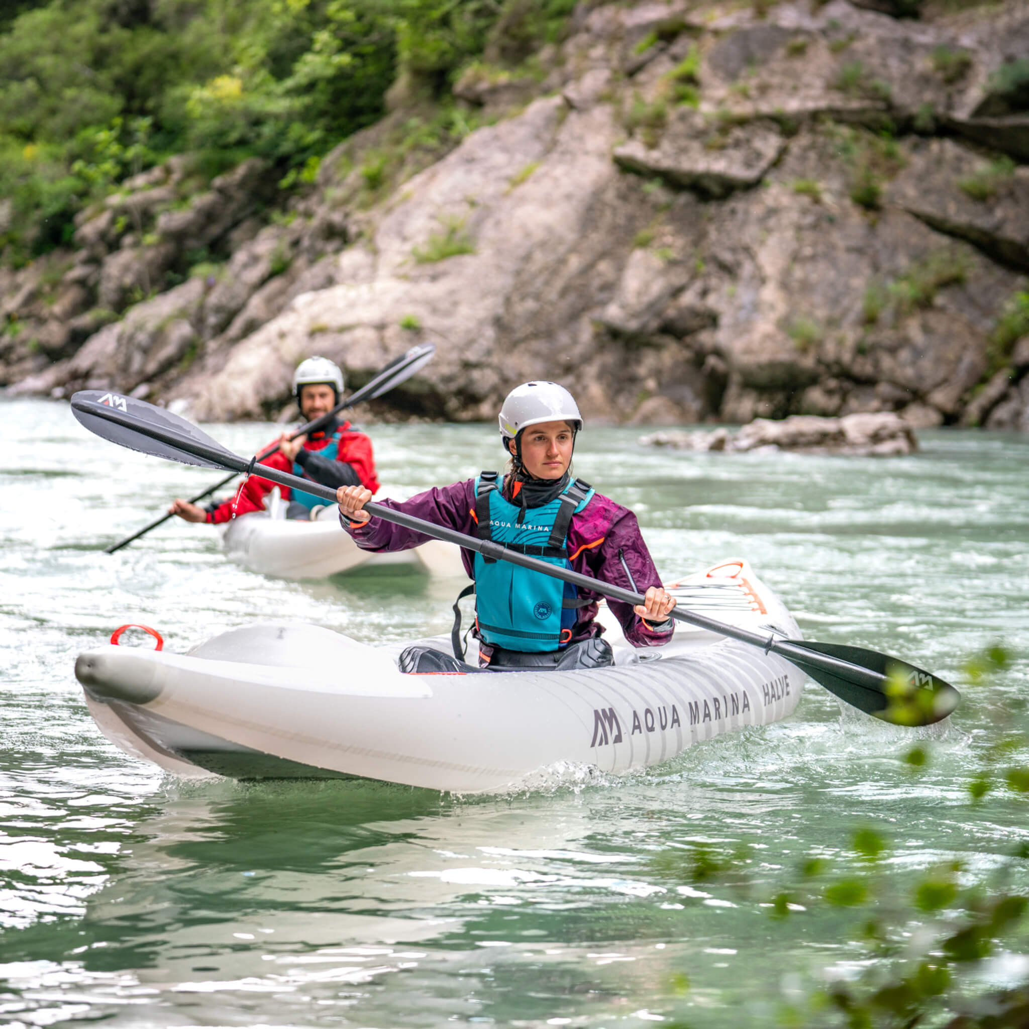 Kayak Aqua Marina Halve Ultra-Light Packayak™ para 2 personas con plataforma DWF [Excluye remo] [HA-398] (SAK41876)