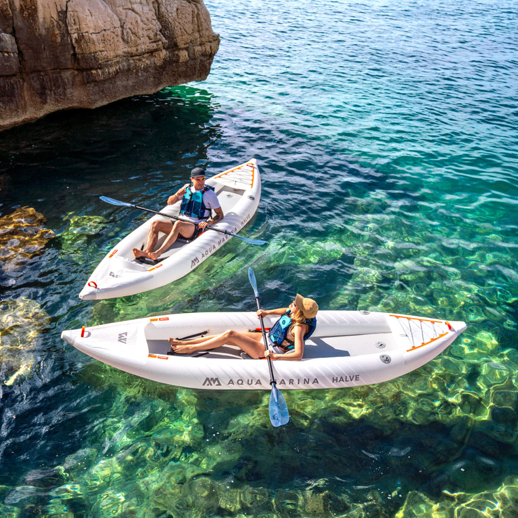 Kayak Aqua Marina Halve Ultra-Light Packayak™ para 2 personas con plataforma DWF [Excluye remo] [HA-398] (SAK41876)