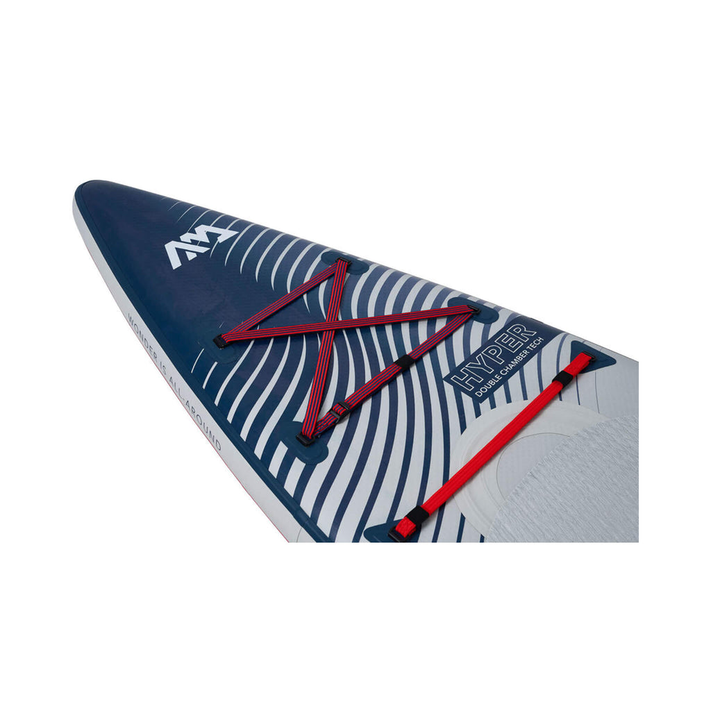 Aqua Marina Hyper 12FT Navy Tabla SUP de Travesía con Bordes de Riel Hidrodinámicos y Elástico Ajustable [BT-23HY02] (SAK23285)