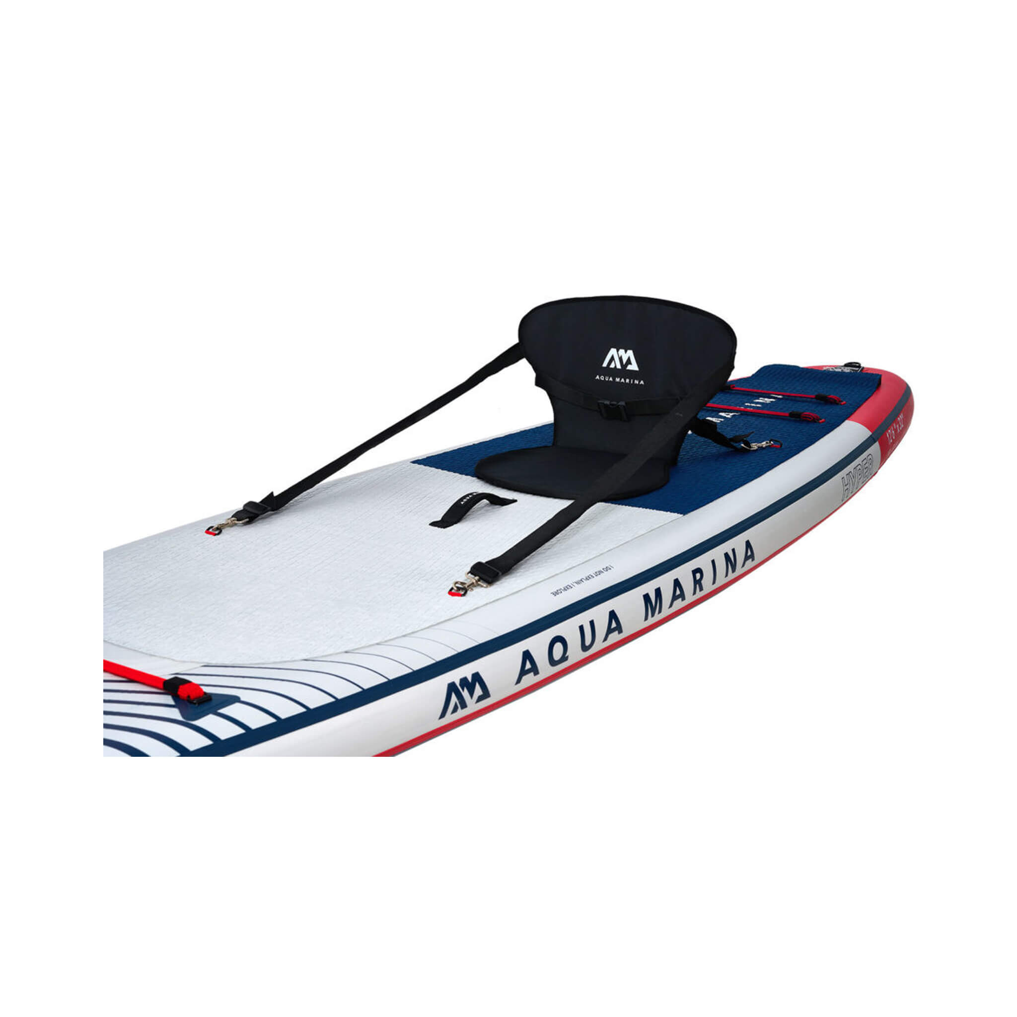 Aqua Marina Hyper 12FT Navy Tabla SUP de Travesía con Bordes de Riel Hidrodinámicos y Elástico Ajustable [BT-23HY02] (SAK23285)