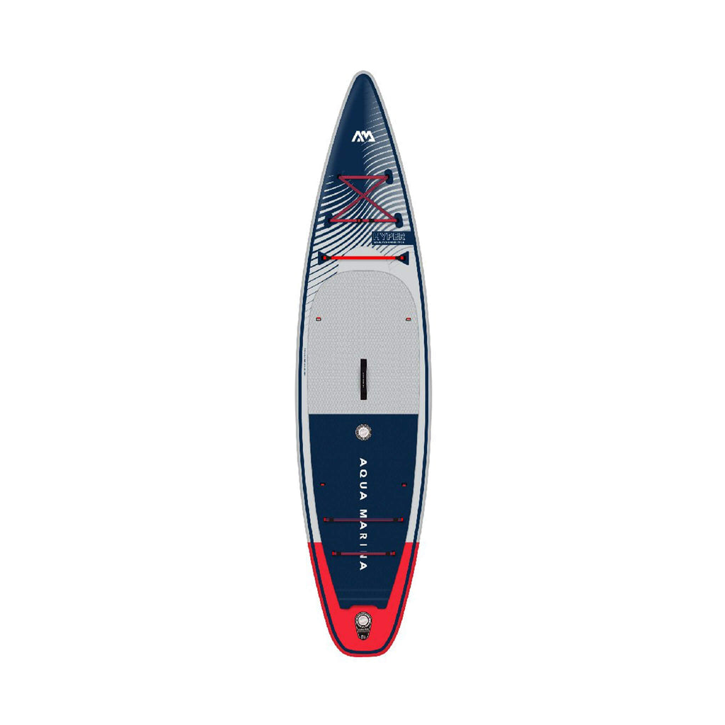 Aqua Marina Hyper 12FT Navy Tabla SUP de Travesía con Bordes de Riel Hidrodinámicos y Elástico Ajustable [BT-23HY02] (SAK23285)