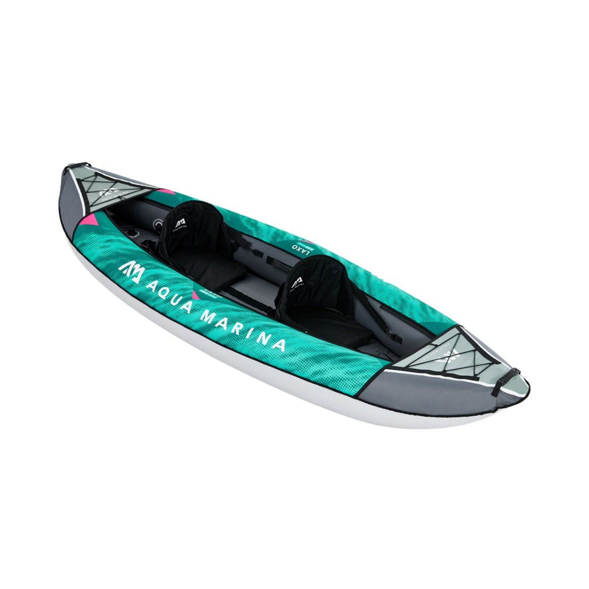 Kayak recreativo Aqua Marina Laxo 320 de 10 pies para 2 personas con asiento de respaldo alto y red elástica de carga ajustable [LA-320] (SAK01396)