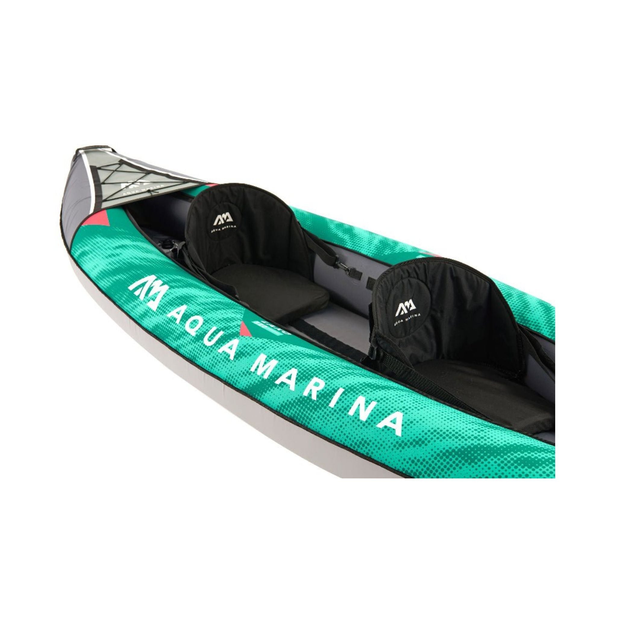 Kayak recreativo Aqua Marina Laxo 320 de 10 pies para 2 personas con asiento de respaldo alto y red elástica de carga ajustable [LA-320] (SAK01396)