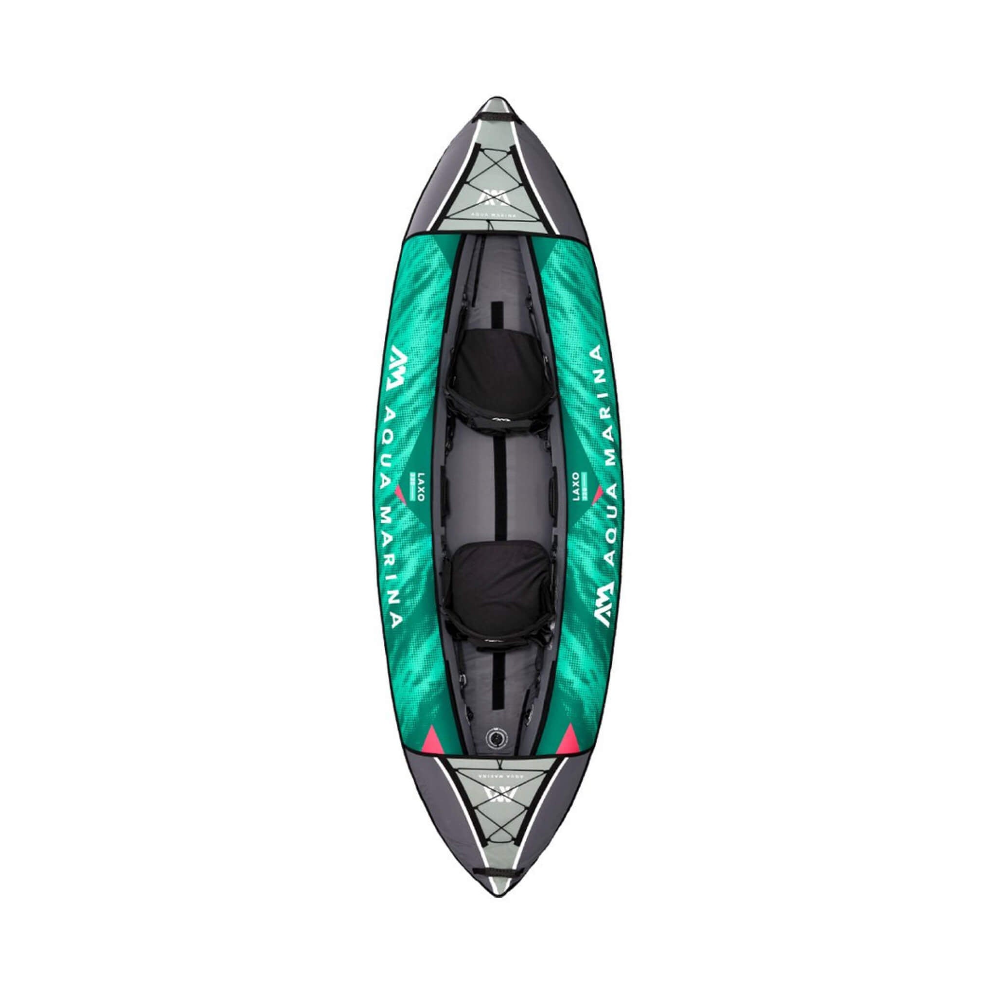 Kayak recreativo Aqua Marina Laxo 320 de 10 pies para 2 personas con asiento de respaldo alto y red elástica de carga ajustable [LA-320] (SAK01396)