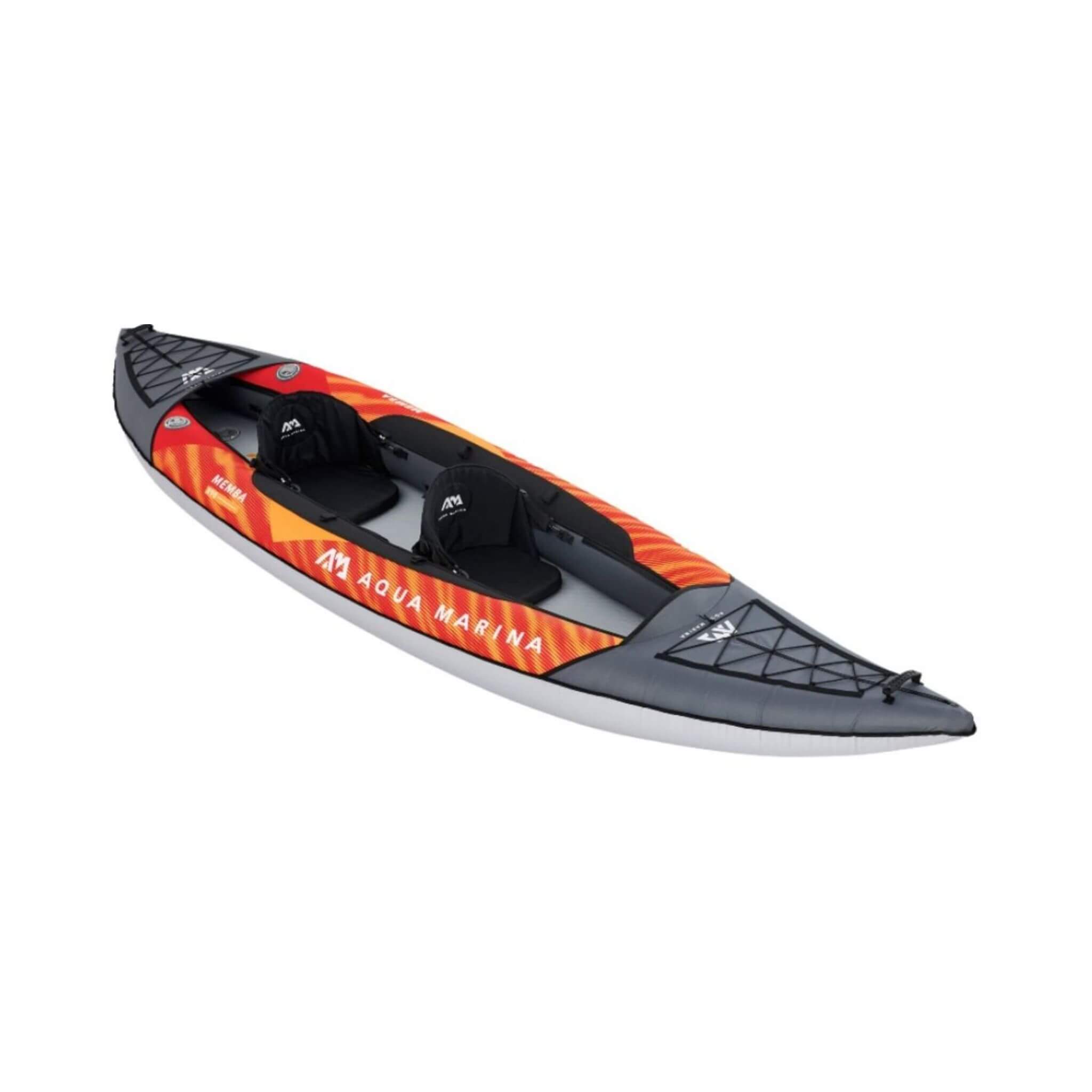 Kayak de travesía de 3,65 m (12 ft) para 2 personas Aqua Marina Memba 390 Premium con cubierta DWF y remos [ME-390] (SAK17282)