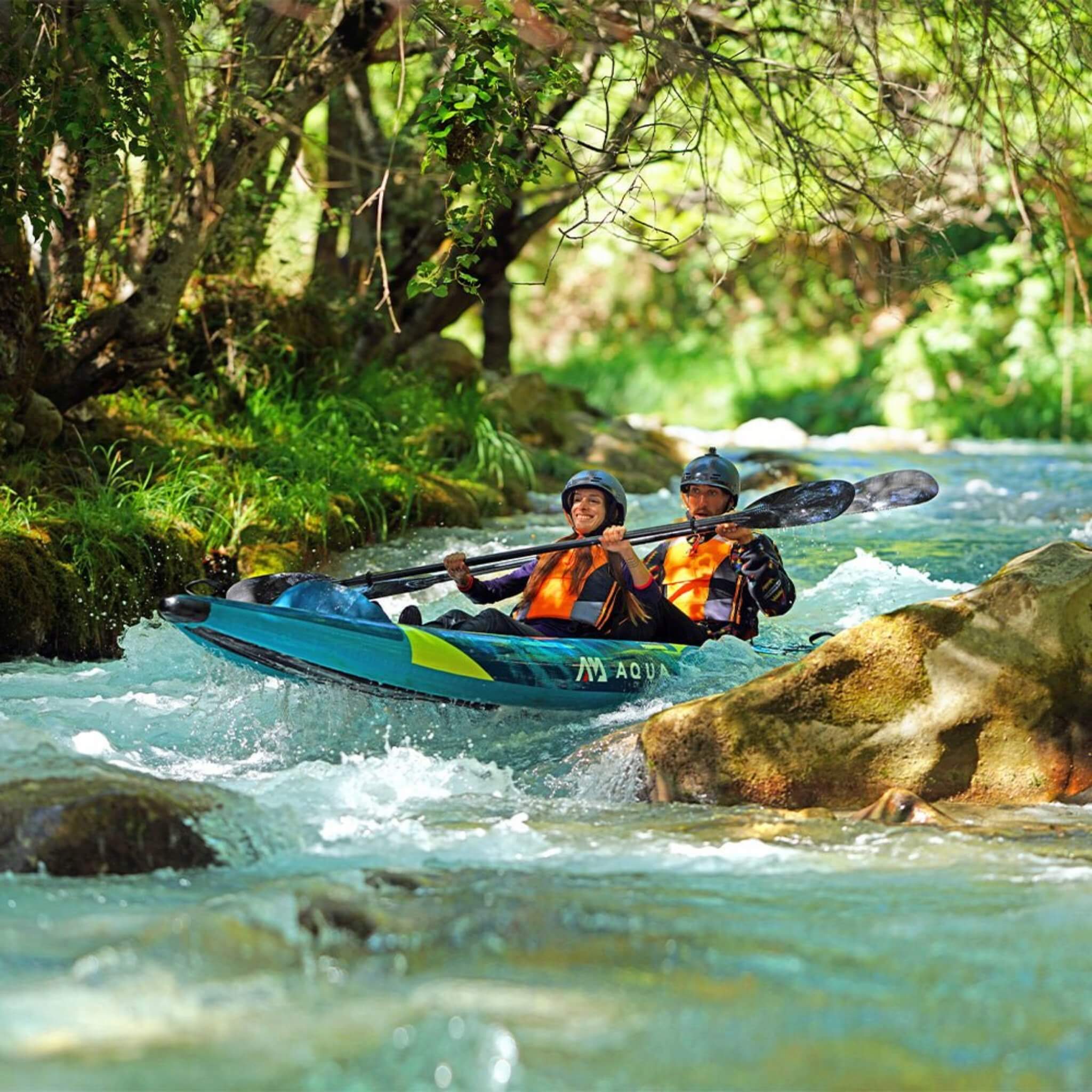 Aqua Marina Steam 412 Kayak Premium de 2 Personas de 4,12m con Cubierta DWF [Pala Excluida] [ST-412] (SAK57946)