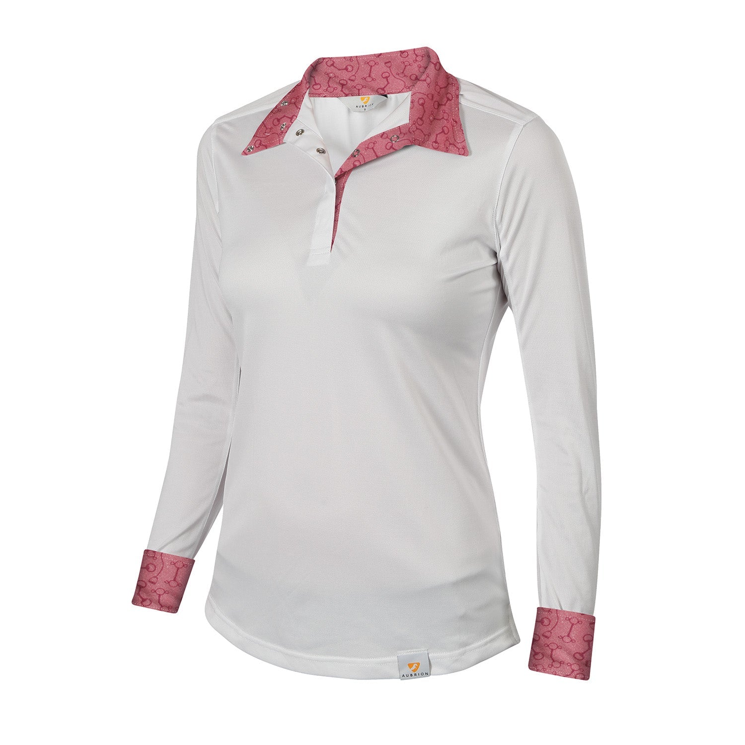 Camisa de concurso de manga larga estilo ecuestre Aubrion para mujer