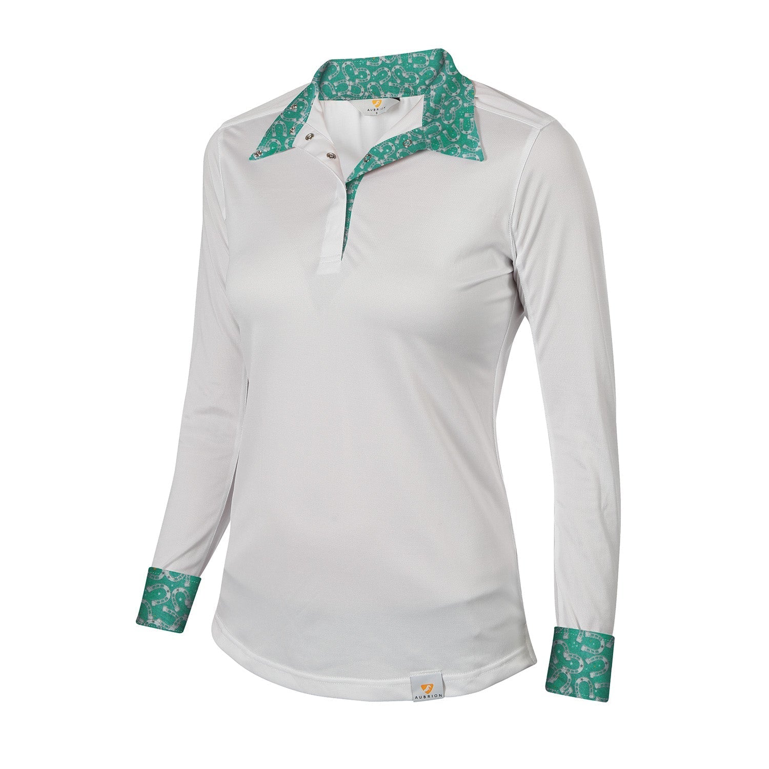 Camisa de concurso de manga larga estilo ecuestre Aubrion para mujer