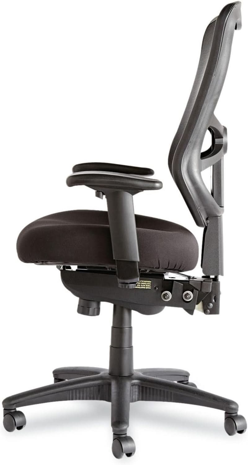 Silla de oficina de malla con respaldo alto Elusion negra con inclinación ajustable