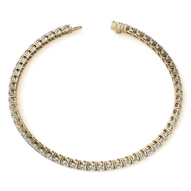 4.00 CTW AGI Certified Lab-Grown Diamond (G/VS) Tennis Bracelet in Choice of 14K White or Yellow Gold
